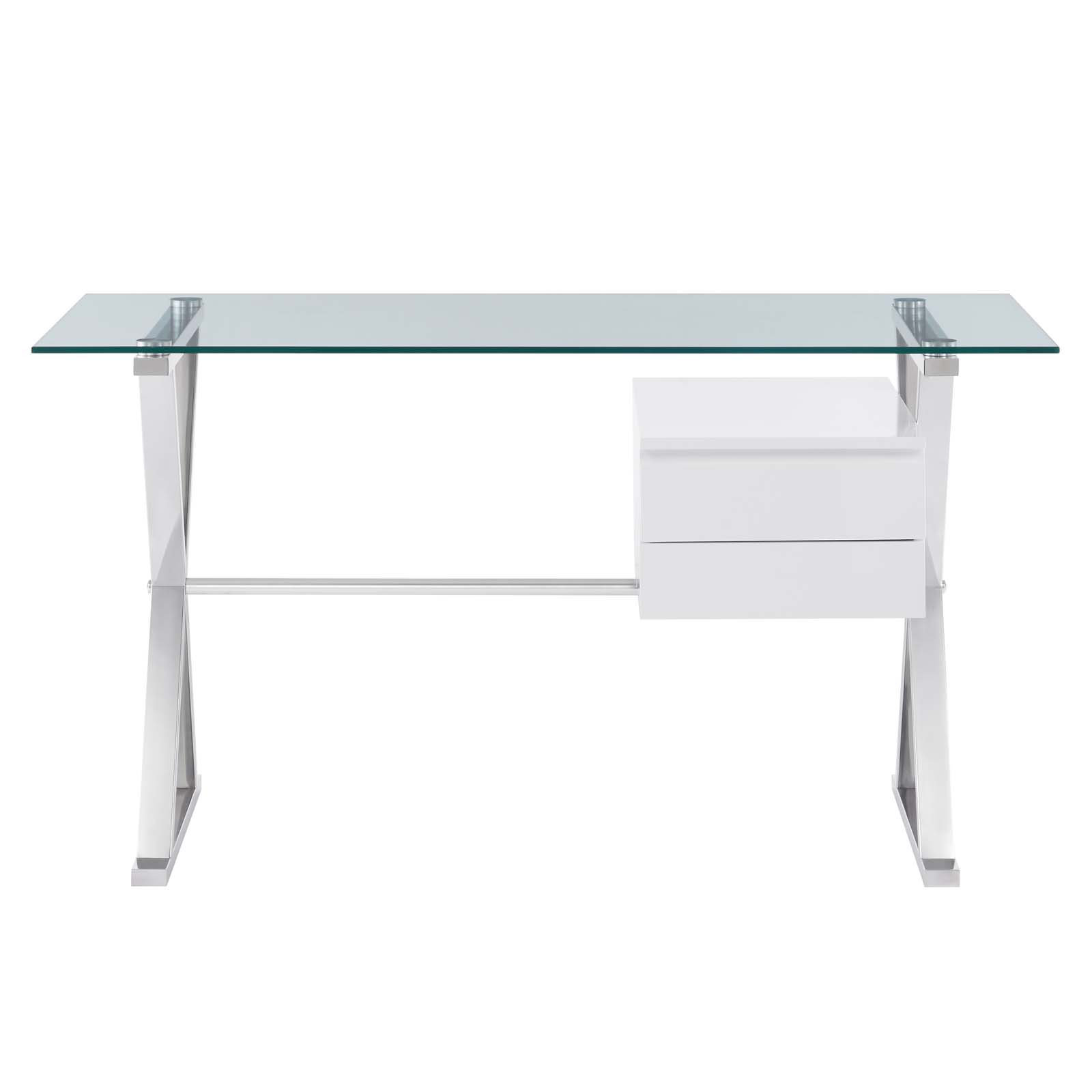 Modway Sector 56" Glass Top Glass Office Desk Wayfair